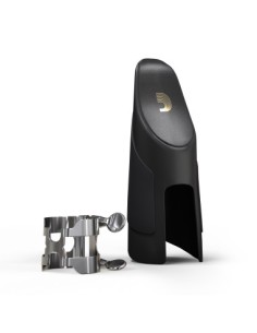 Abrazadera Clarinete Rico chapada en Plata.,HCL1S Ligadura en H y Tapa