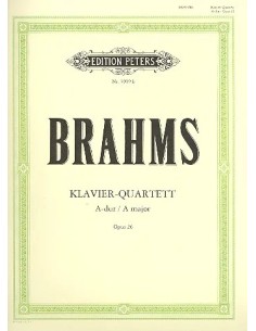 BRAHMS J.-Cuarteto nº 2 Op.26 en La Mayor para Violin, Viola, Violoncello y Piano (Partes)