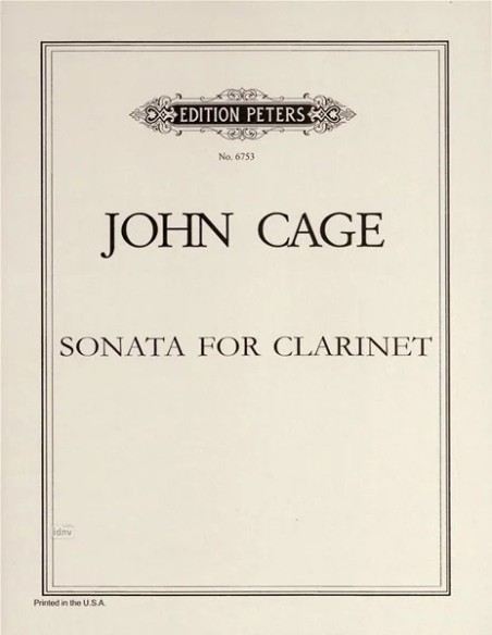 CAGE J.-Sonata para Clarinete