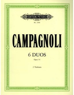 CAMPAGNOLI B.-Duos Progresivos (6) Op.14 para 2 Violines