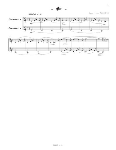 ALLERME-Duets Hits para 2 Clarinetes