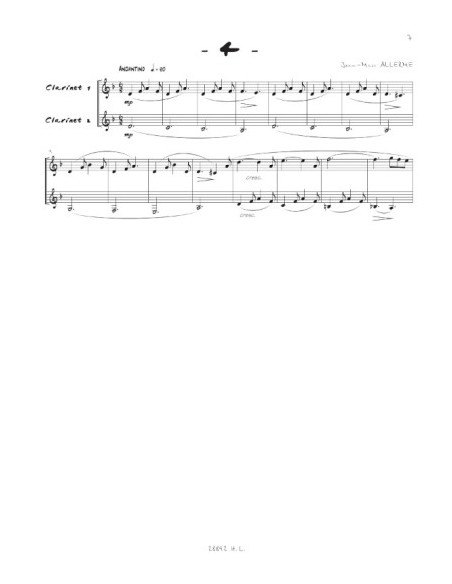 ALLERME-Duets Hits para 2 Clarinetes