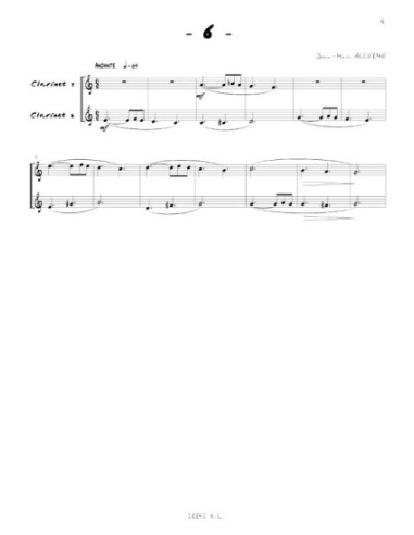 ALLERME-Duets Hits para 2 Clarinetes