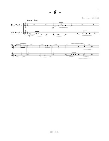 ALLERME-Duets Hits para 2 Clarinetes