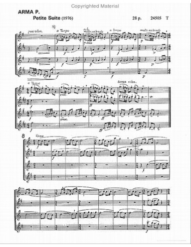 ARMA P.-Petite Suite para 4 Saxofones