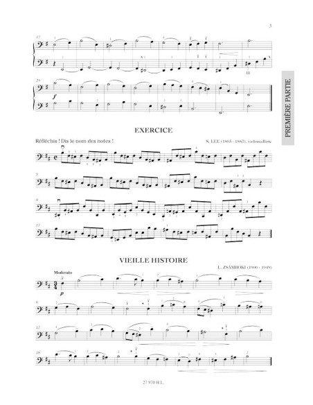 BOURIN O.-Methode 3º for Cello