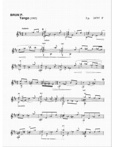 BRUN P.-Tango für Gitarre