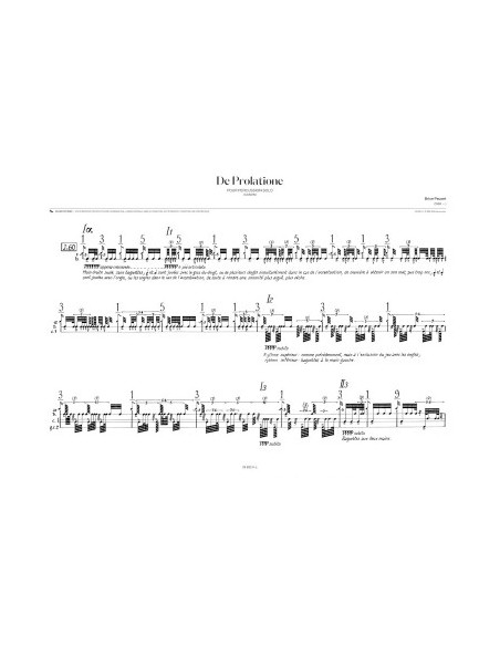 PAUSET B.-De Prolatione pour percussion