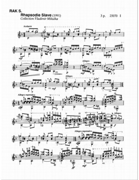 RAK S.-Rhapsodie Slave per Chitarra