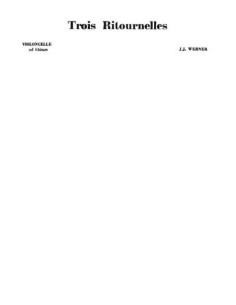 WERNER J.J.-Ritournelles (3) per Flauto e Arpa (Violoncello ad lib.)