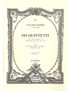 BOCCHERINI L.-Quintetos (6) Op.17 para Flauta, 2 Violines, Viola y Violoncello (Partitura)