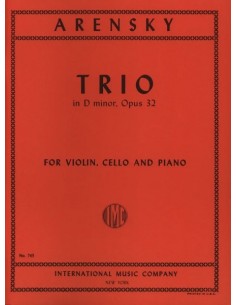 ARENSKY A.S.-Trio Op.32 en Re menor para Violin, Violoncello y Piano (Partes)