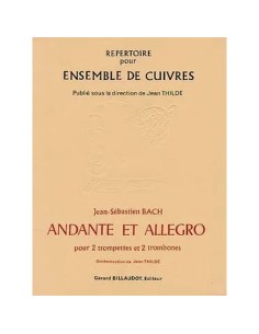 BACH J.S.-Andante y Allegro para 2 Trompetas y 2 Trombones (Thilde)