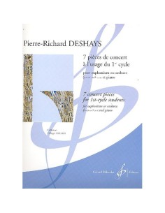 DESHAYS P.R.-Pieces de Concert (7) a le usage du premier cycle para Bombardino y Piano