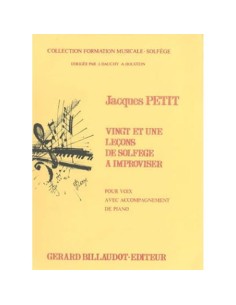 PETIT J.L.-Lecons (21) de Solfege a Improviser