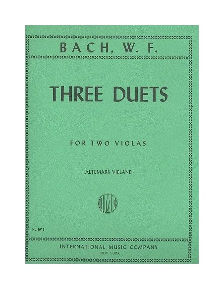 BACH W.F.-Duetti (3) per 2 viole