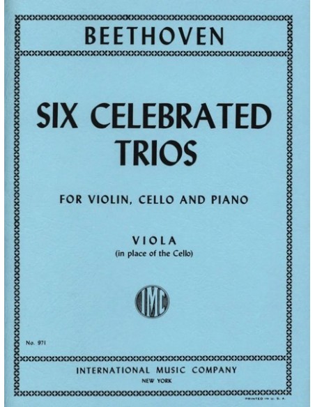 BEETHOVEN L.V.-Trios con Piano (Parte de Viola) (Altman)