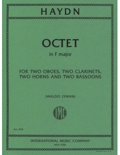 HAYDN J.-Octeto en Fa Mayor para 2 Oboes, 2 Clarinetes, 2 Trompas y 2 Fagotes (Partes)