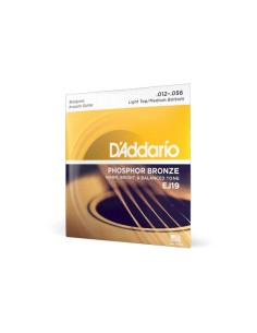 Cuerdas Guitarra Acustica D'Addario EJ19 Phosphor Bronze Acoustic Guitar Bluegrass 12-56 (Juego)