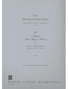 MOZART W.A.-Comedia Musical (K.522) en Fa Mayor para 2 Trompas,2 Violines, Viola y Contrabajo (Partes)