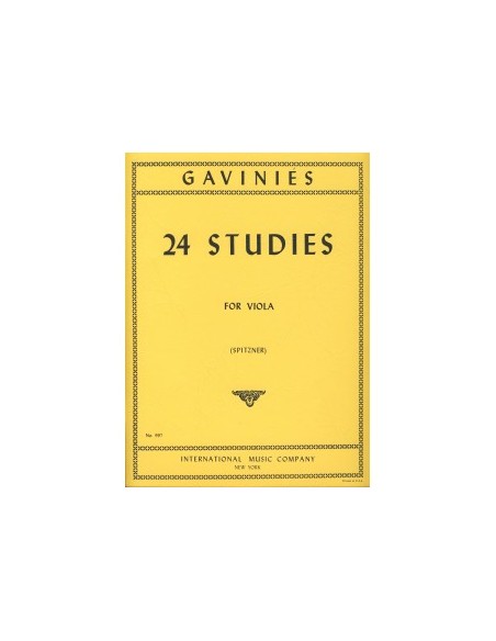 GAVINIES P.-Studies (24) for Viola (Spitzner)