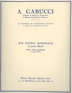 GABUCCI A.-Moderne Studien (10) für Klarinette
