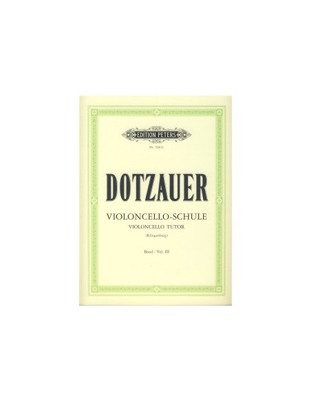 DOTZAUER J.J.F.-Method Vol.3 for Cello (Klingenberg)